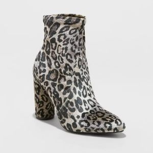 A New Day Velour Leopard Booties